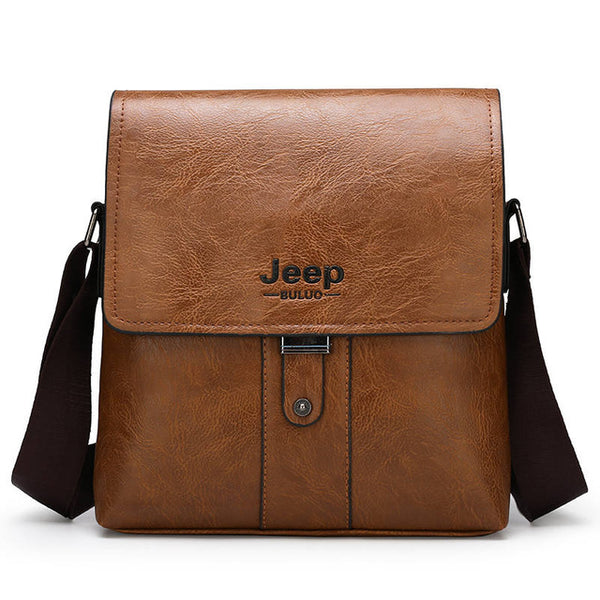JEEP BULUO Men Shoulder Bag Set Big Brand Crossbody Business Messenger Bags For Man Fashion Casual pu Leather New Hot Salling
