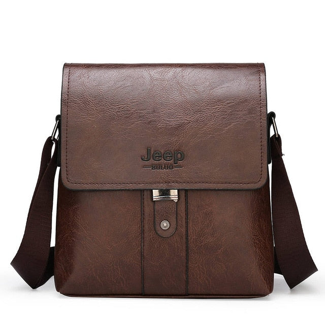 JEEP BULUO Men Shoulder Bag Set Big Brand Crossbody Business Messenger Bags For Man Fashion Casual pu Leather New Hot Salling