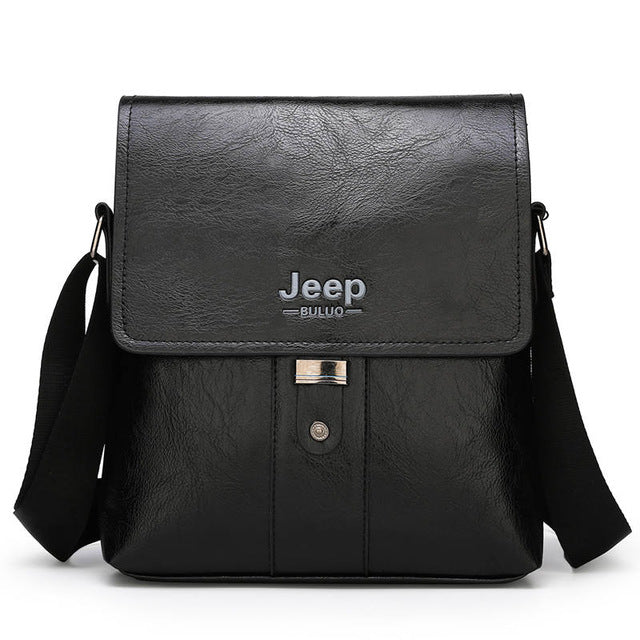 JEEP BULUO Men Shoulder Bag Set Big Brand Crossbody Business Messenger Bags For Man Fashion Casual pu Leather New Hot Salling