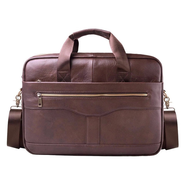 AETOO Genuine Leather real leather laptop bag business Handbags Cowhide Men Crossbody Bag Men's Travel brown leather briefcase