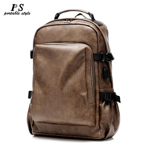 Vintage Laptop100% Genuine Leather Backpacks for School Bags Men  Travel Leisure Backpacks Retro Casual Bag Schoolbags Teenager