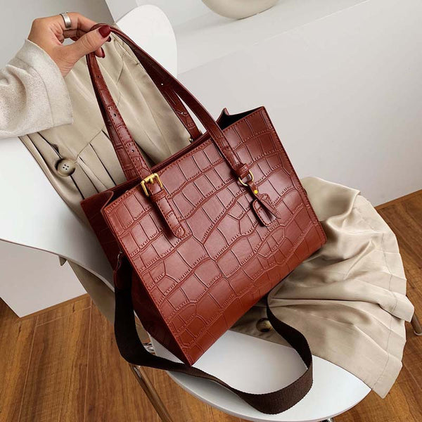 2019 winter bag Stone Pattern Shoulder Bag for Women PU Leather Luxury Handbags Women Bags Sac A Main Femme Travel Bags