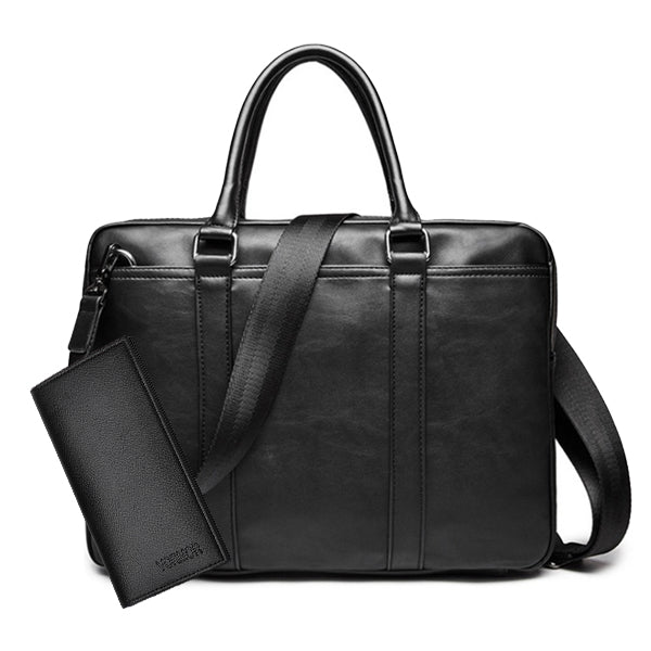 VORMOR Promotion Simple Famous Brand Business Men Briefcase Bag Luxury Leather Laptop Bag Man Shoulder Bag bolsa maleta