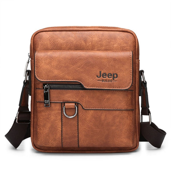 JEEP BULUO Luxury Brand Men Messenger Bags Crossbody Business Casual Handbag Male Spliter Leather Shoulder Bag Large Capacity