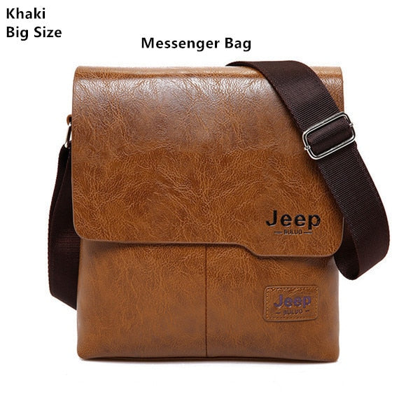 JEEP BULUO Man Messenger Bag 2 Set Men Pu Leather Shoulder Bags Business Crossbody Casual Bag Famous Brand ZH1505/8068