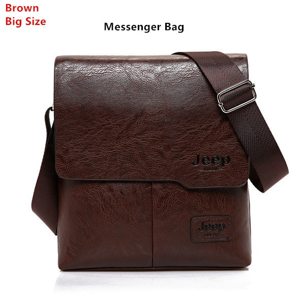 JEEP BULUO Man Messenger Bag 2 Set Men Pu Leather Shoulder Bags Business Crossbody Casual Bag Famous Brand ZH1505/8068